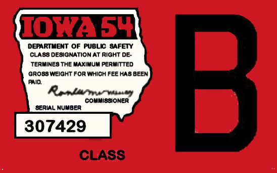 (image for) 1954 Iowa Tax Registration Sticker